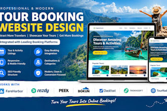 design fareharbor tourrader rezdy peek bokun checkfront trekksoft tour website