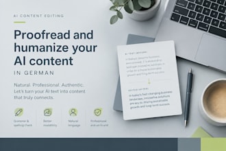proofread and humanize your ai content in german