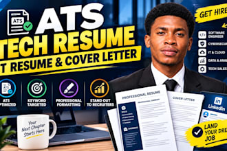 write an ats tech resume, IT resume, and cover letter