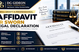 draft a professional affidavit or sworn legal declaration