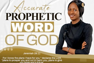 give you prophetic word and be your prayer partner