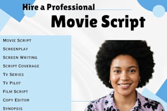movie script tv pilot screenplay screen writing script writing novel adaptation