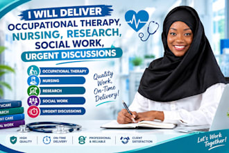 deliver occupational therapy, nursing, research, social work, urgent discussions