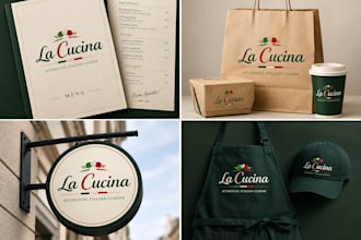 do restaurant branding brand guidelines brand book brand kit, professional logo