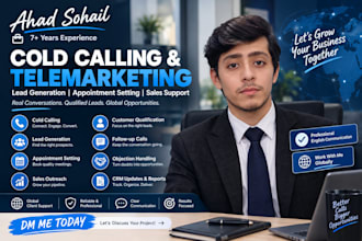 do professional english cold calling, lead generation and sales