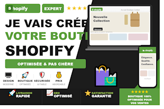 créer une boutique shopify optimisée pas chere