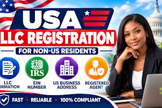 form USA llc registration, company formation, ein for non US residents, US llc