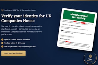 verify your identity with companies house, get your personal code