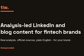 write analysis led linkedin and blog content for indian fintech brands