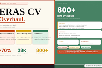 edit your eras curriculum vitae CV for residency