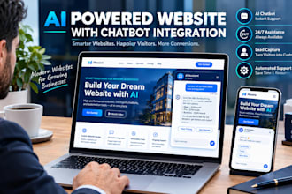 develop an ai powered website with chatbot integration