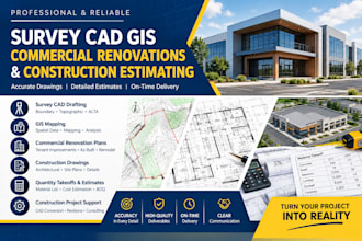 handle survey cad gis commercial renovations construction estimating