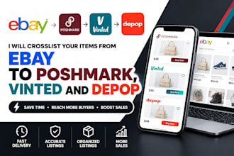 crosslist product item from ebay to poshmark vinted depop product listing seo