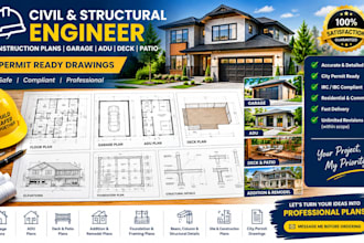 civil and structural engineer construction plan garage adu deck city permit