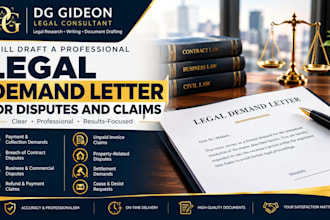 draft a professional legal demand letter for disputes and claims