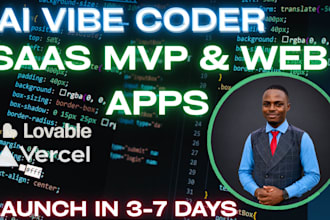 be your ai vibe coder for lovable dev saas mvp development