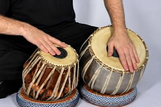 play tabla, bansuri and percussion for your world music