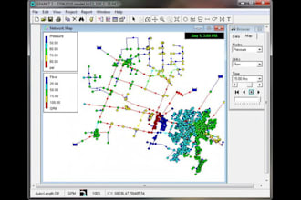 design a water supply and distribution network using epanet and watergems