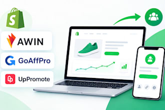 setup shopify affiliate tracking with awin goaffpro or uppromote