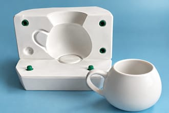design 3d printable plaster molds for ceramic slip casting