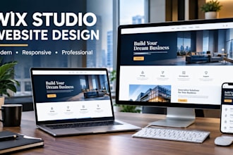 design a professional wix studio website and wix website