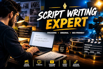 write movie script in your short stories or movie