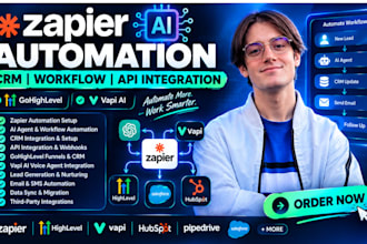 build zapier ai automation with crm workflow api integration gohighlevel vapi ai