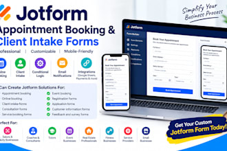 create jotform appointment booking and client intake forms