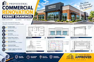 professional commercial renovation permit drawings