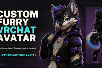 create interactive vrchat avatar vrc furry avatar vr chat model 3d vrc character