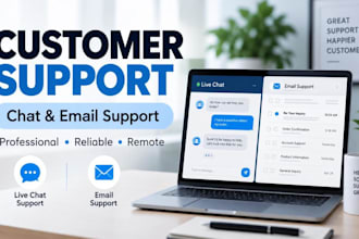 provide customer support chat support and email support