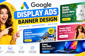 design google banner ads, display ads and professional web banners