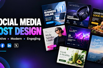 create modern social media post designs for your brand