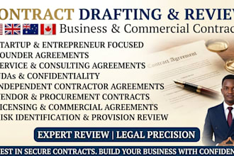 draft, review and revise professional business contracts