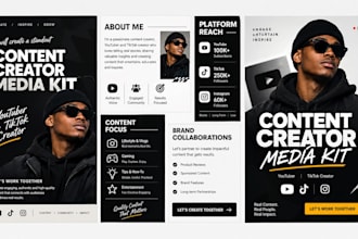 create a standout content creator, youtuber and tiktok creator media kit