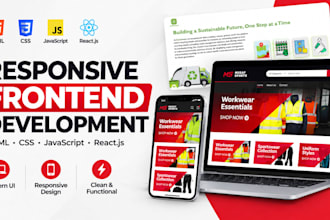 develop a responsive frontend website