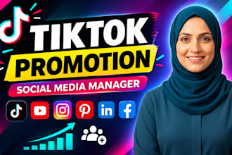 manage organically tiktok marketing and promotion for real followers growth