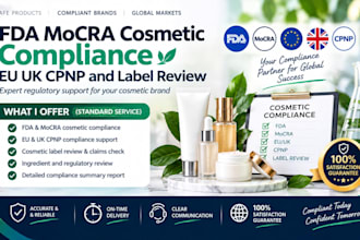 do fda cosmetics registration, compliance, label review and product listing