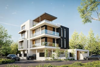 produce realistic uk home exterior render, cgi building animation for marketing