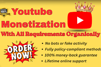 complete youtube monetization requirements organically