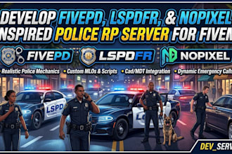 develop fivem fivepd cops, lspd, sheriff server based on qbcore nopixel inspire