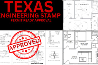 provide structural engineering stamp for mep permit approval in texas