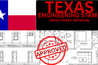 provide structural engineering stamp for mep permit approval in texas