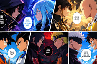 draw anime manga comic book illustration webtoon cover as a manga artist
