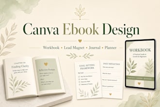 design canva ebook book layout interactive ebook workbook pdf lead magnet