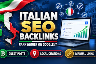 build italian SEO backlinks with guest posts and local citations