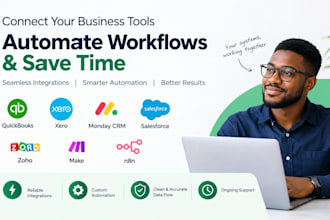 setup quickbooks monday crm xero integration salesforce zoho make n8n automation