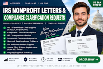 respond to irs nonprofit letters and compliance clarification requests