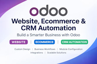 build custom odoo website, ecommerce store and CRM automation