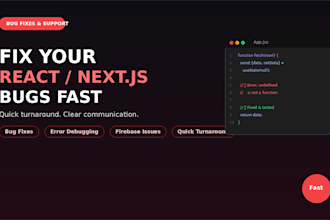 fix bugs in your react nextjs or firebase application